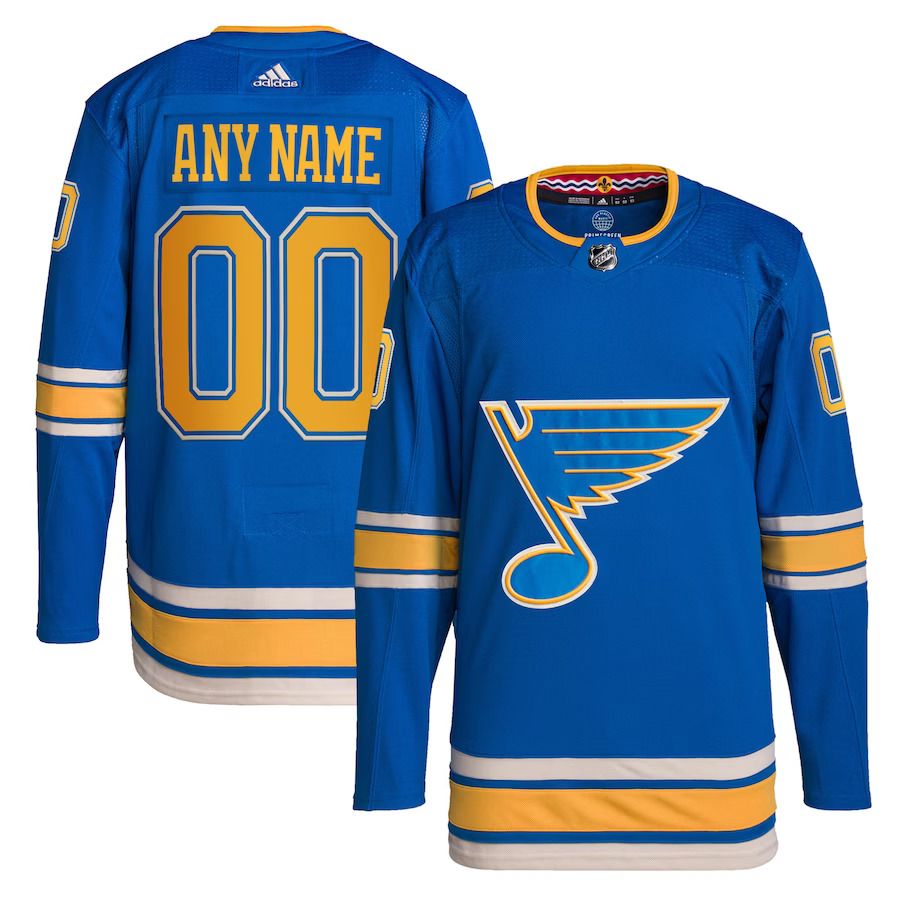 Men St. Louis Blues adidas Blue Alternate Authentic Pro Custom NHL Jersey